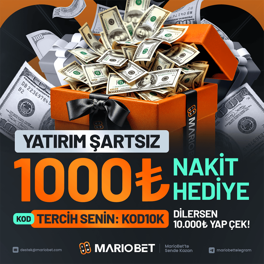 Mariobet 1000 TL nakit hediye